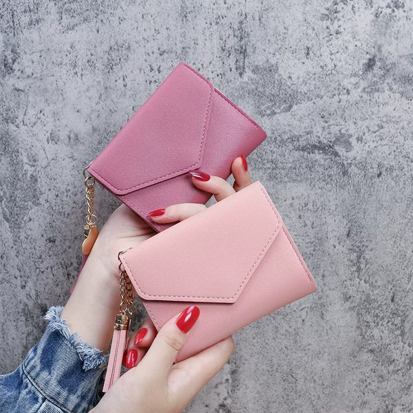 Factory Direct Sales New Women's Wallet Women's Tassel Pendant Pebbled Wallet Card Holder Coin Purse Ready for Sale
