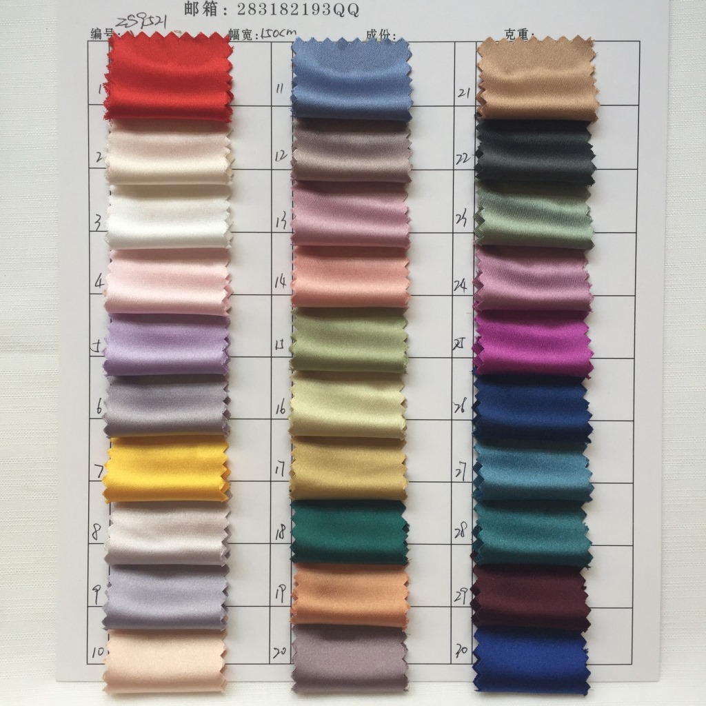 新品春夏梳枳时装面料高品质弹力仿真丝（玫瑰缎）高档时尚女装料