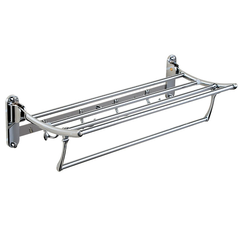 Э Electroplated stainless steel towel rack bathroom bathroom towel rack wholesale folding towel hanging rack storage rack project