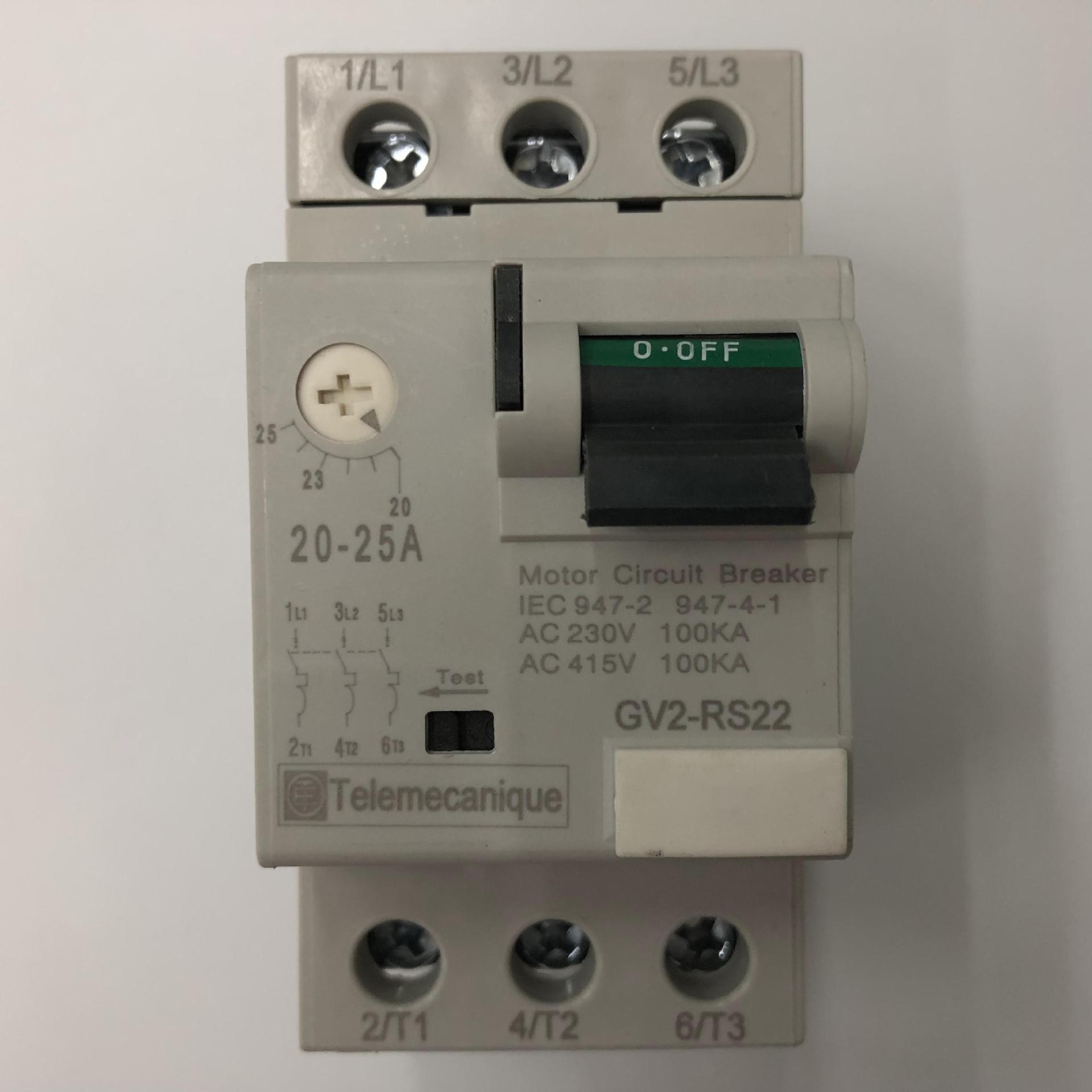 原装正品GV2-RS22C 20-25A Schneider电动机保护用空气开关断路器