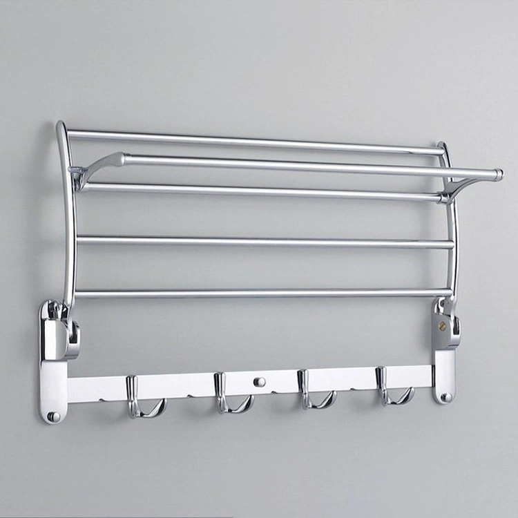 Э Electroplated stainless steel towel rack bathroom bathroom towel rack wholesale folding towel hanging rack storage rack project