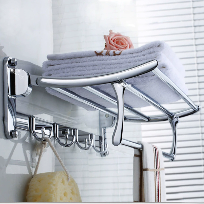 Э Electroplated stainless steel towel rack bathroom bathroom towel rack wholesale folding towel hanging rack storage rack project