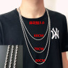 Necklace stainless steel, accessory hip-hop style, sweater, European style, does not fade