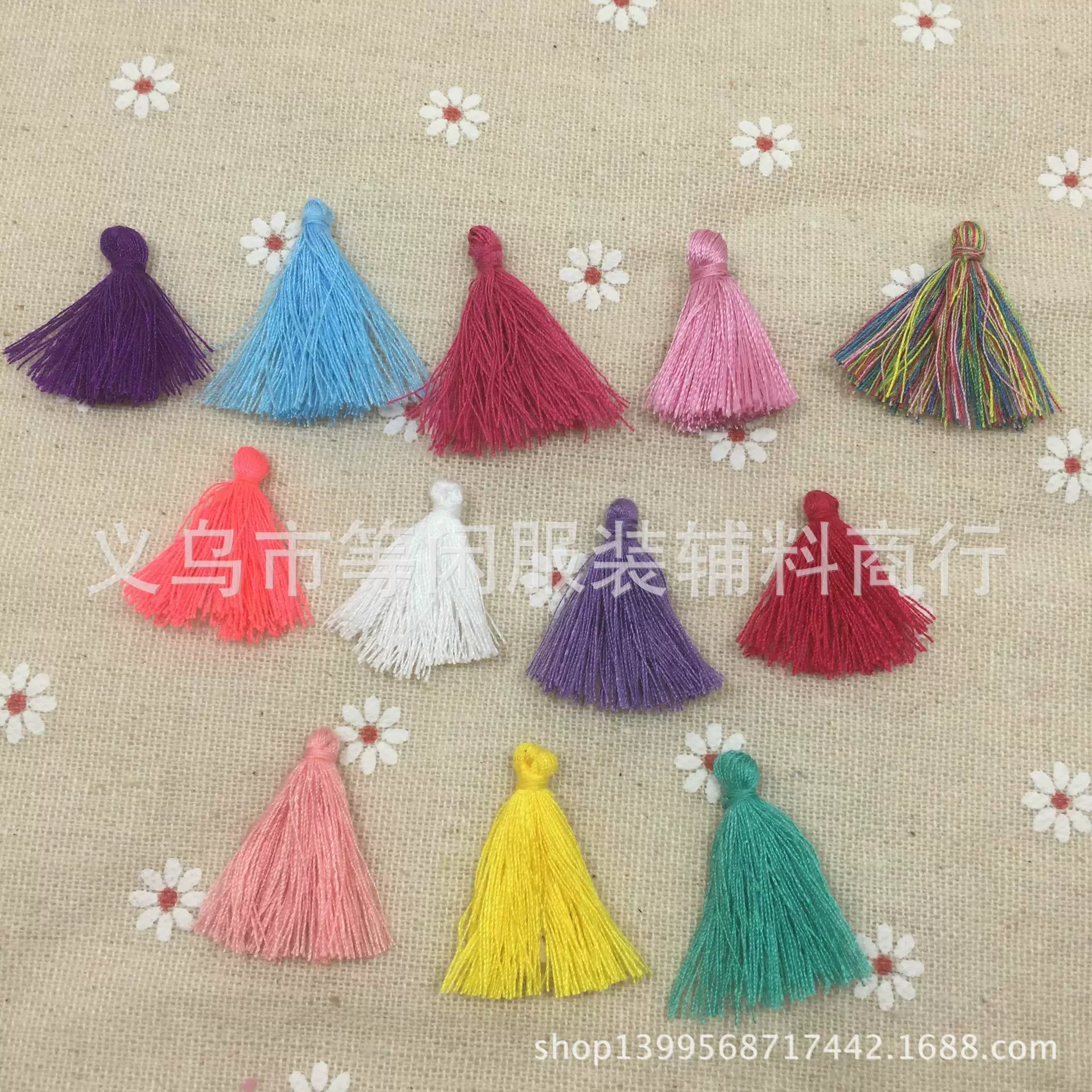 В наличии оптом 3 см хлопок мини маленькая кисточка занавеска маленькая кисточка китайский узел кисточка полиэфирная нить кисточка подвесная кисточка