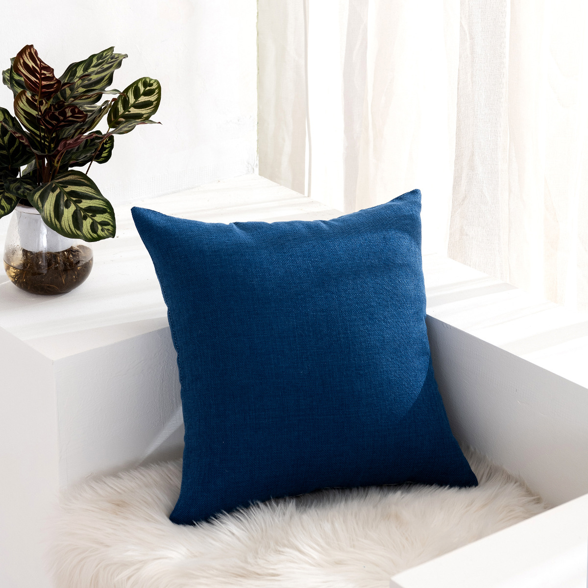 Fodera per cuscino quadrata in tinta unita, tessili per la casa e prodotti per la casa, con federa_voghion.com