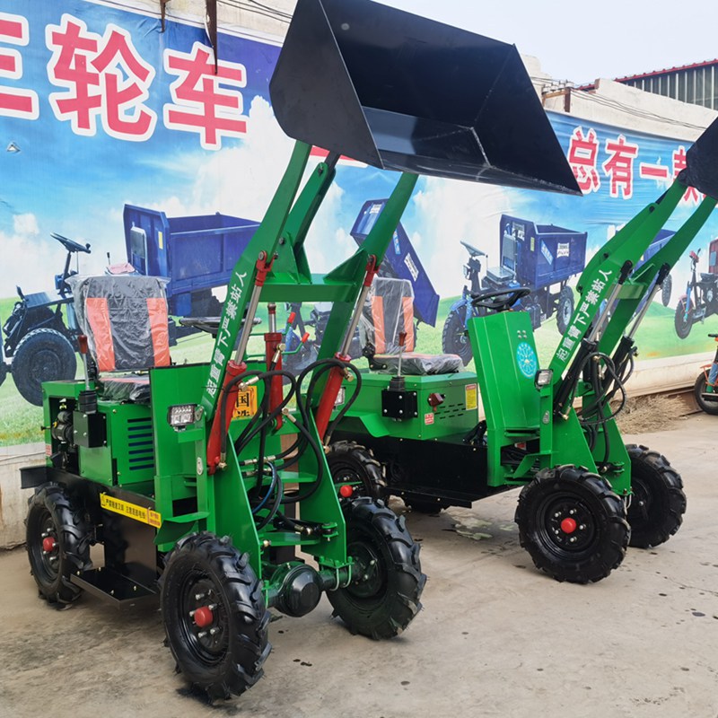 全自动液压升降装载机现货电动四驱小型电动铲车 小型装载机