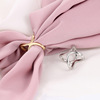 Scarf buckle minimalist alloy cross buckle female silk scarf buckle X -type three -ring silk scarf buckle buckle accessories manufacturer spot