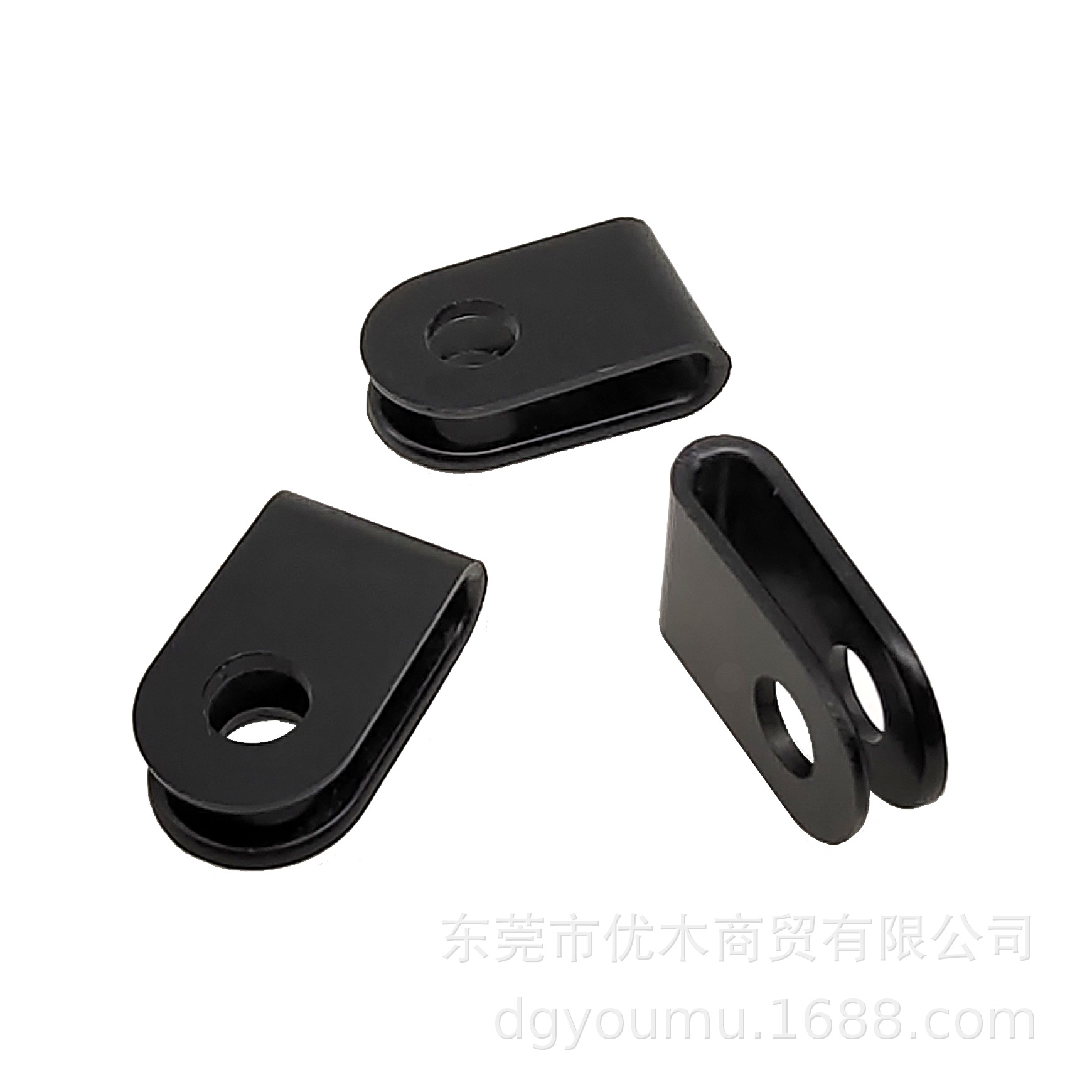 厂家直销U型尼龙线夹 3.3mm塑料固定线扣 1/8电缆线卡 理线夹