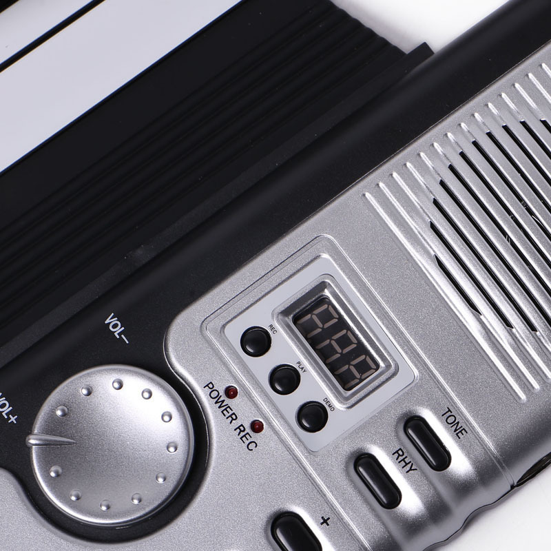 61-Key handroll piano con cuerno iluminación infantil principiante silicona órgano electrónico adulto de una pieza entrega transfronteriza