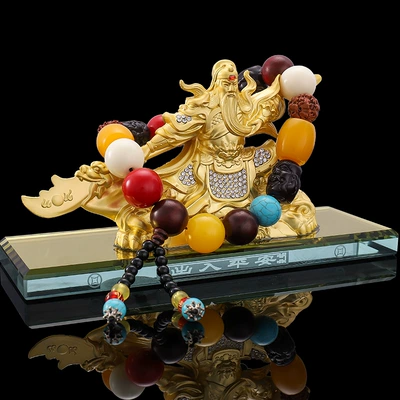 Seat car perfume ornaments wholesale: Car ornaments - golden-tiger-guan-gong-eighteen-arhats-transfer-beads