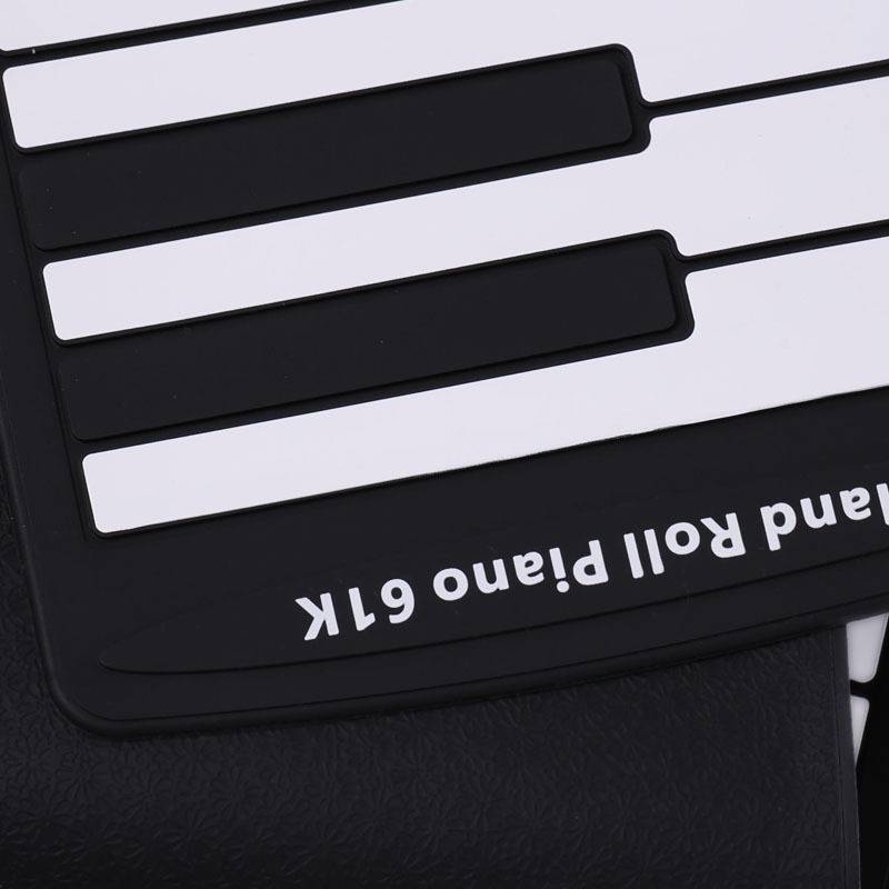 61-Key handroll piano con cuerno iluminación infantil principiante silicona órgano electrónico adulto de una pieza entrega transfronteriza