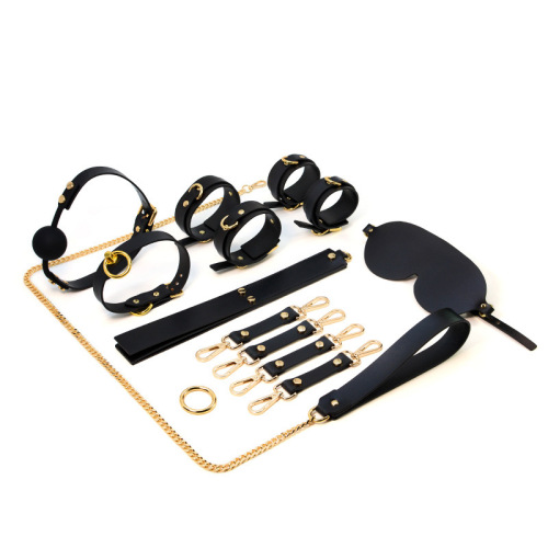 Erotic set sex supplies erotic supplies bondage collar handcuffs baton mouth ball leather training SM alternative tools 