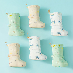 Baby Cotton Shoes for Autumn and Winter, with Fleece Lining, Thick and Warm Boots, Newborn Learning to Walk Shoes, High-Top Soft Sole Anti-Slip