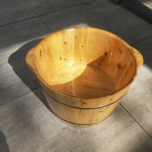 香柏木双耳足浴桶洗脚木桶单边泡脚实木足疗桶26洗脚泡脚木桶批发
