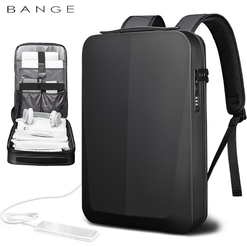 Bange Hard Shell Business Backpack Gaming Laptop Waterproof USB Computer Backpack in Stock Wholesale Source