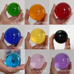 Color [natural color non-baked color] transparent crystal ball glass light ball ornaments Crystal Crafts Home Office
