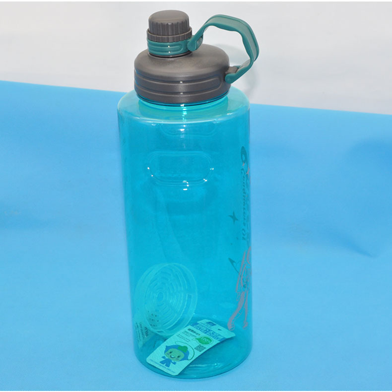 Botella de agua de plástico Weilong de gran capacidad para verano, botella de agua para exteriores para hombres y mujeres, adecuada para obras de construcción, fitness, playa, deportes espaciales.