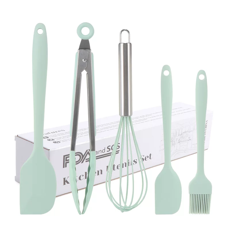 Silicone scraper, set, kitchenware, 5 pieces, DIY