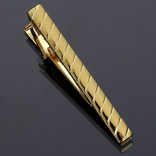 Factory direct sales golden men's formal business short tie clip simple fashionable tie iron short clip 5 cm