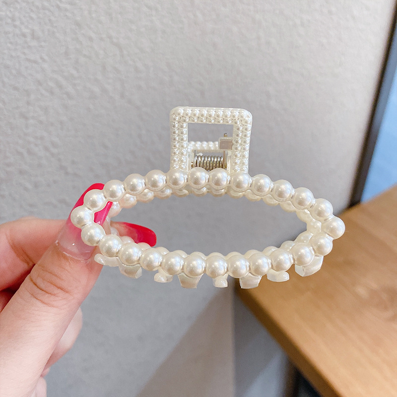 Corea del Sur ins horquilla cuadrada clip de la Cabeza trasera agarre del pelo estilo coreano elegante clip de pelo grande baño updo clip de tiburón