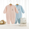 Children's velvet demi-season keep warm thermal underwear, quilted bodysuit for new born, pijama, 0-1 years