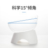 Cat bowl, dog bowl cat single bowl non -skid cat bowl sliding mouth factories wholesale can cross -border neck transparent pet bowl tall