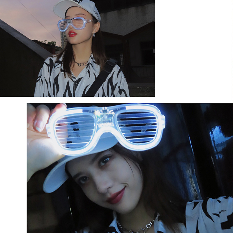 Gafas LED de Persiana de Plástico ABS con Tres Modos de Parpadeo para Fiestas y Bares image 5