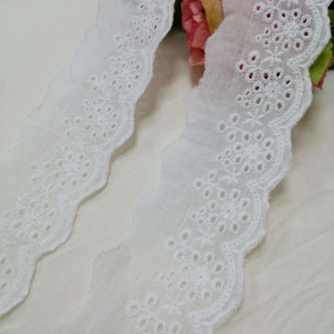 棉花边9088棉布刺绣蕾丝花边现货批发服装辅料玩具饰品配料