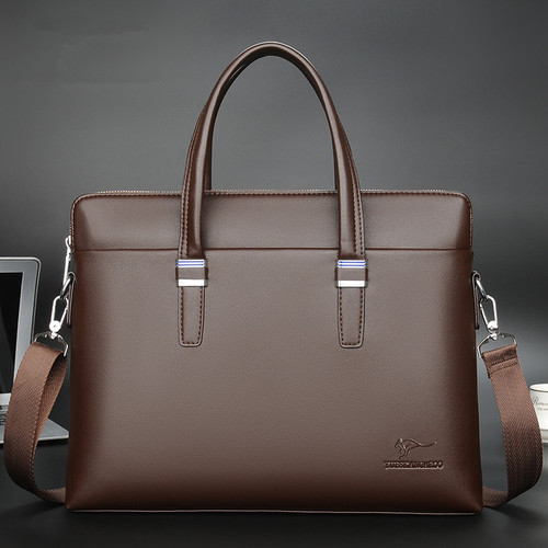 Cross-border supply men's handbags shoulder crossbody bag business briefcase computer bag soft leather men's bag