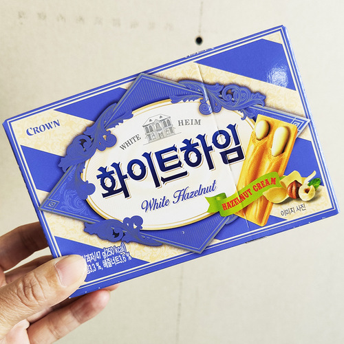 Cleann Hazelnut Wafer Sandwich Cookies Crispy Korean Imported Snack Food 47g Wholesale