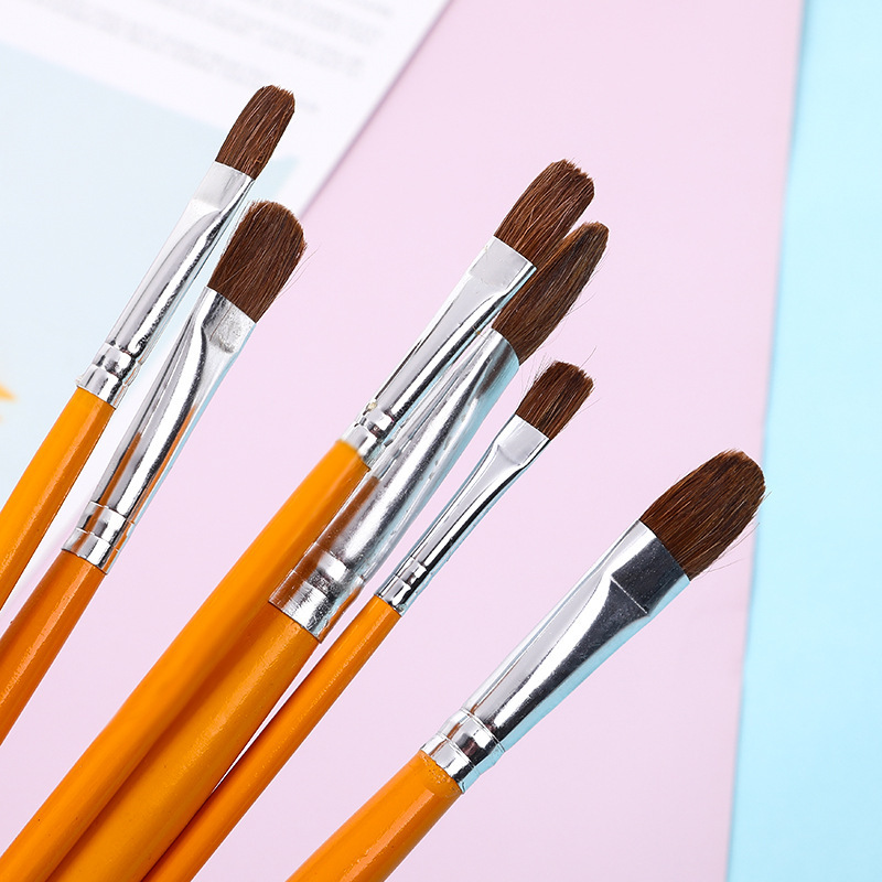 Cross-Border Van Gogh Brush Set Van Gogh 826 Wolf Hair Oil Brush Gouache Watercolor Acrylic Art Student Brush Set