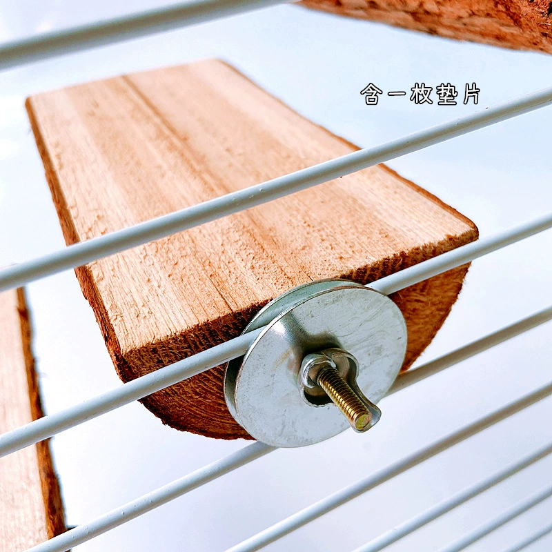 Natural wood bird perch, chewable toy, 3 sizes 5–8 cm × 16 cm, cage mount