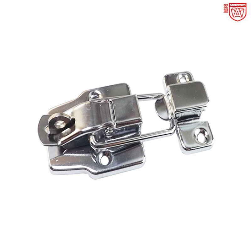 Anwang3013 caja de herramientas de cierre de hierro con cierre de botón de boca de pato caja de madera de hierro de hierro