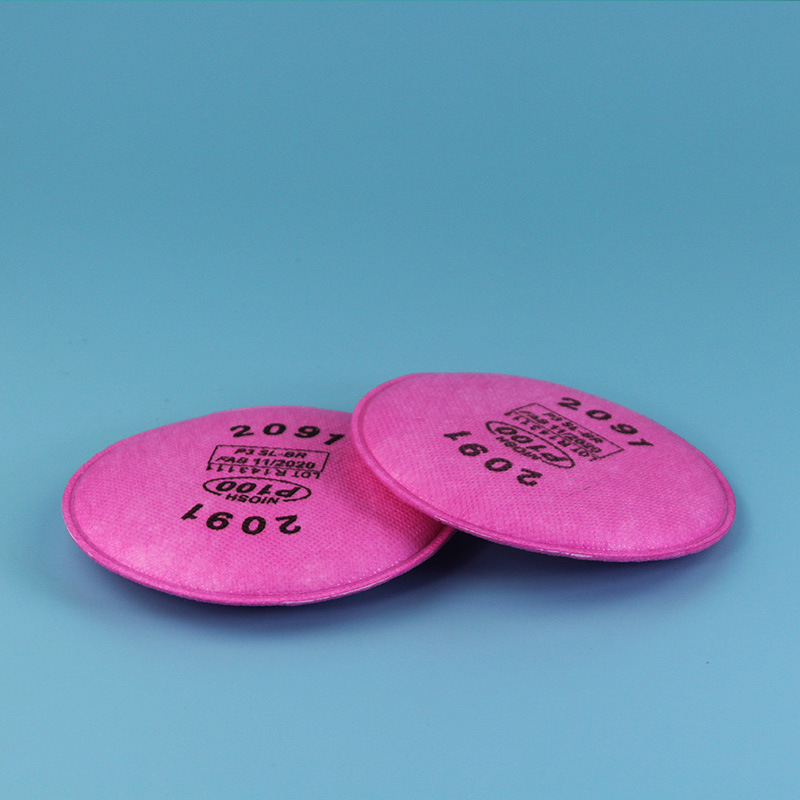 圆形2091防尘滤棉3防工业粉尘颗粒物垫片M煤矿7502面具P100过滤棉