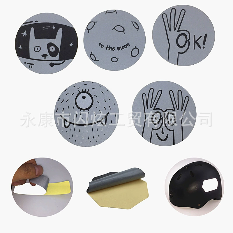 Прямые продажи с фабрики, изготовленные на заказ светоотражающие наклейки высокой яркости, светоотражающие наклейки на шлем, наклейки на дождевик, светоотражающие наклейки для автомобиля, электромобиля