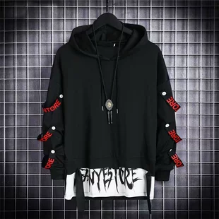 Худи брендов Trend, oversized осень для хип-хопа, стиль с двумя рукавами