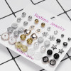 White earrings, set from pearl, Aliexpress, 20 pair, wholesale