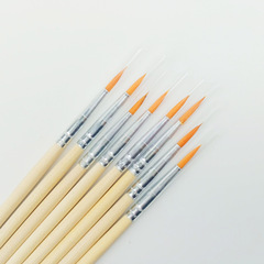 Children's DIY painting and doodle nylon hair hooking pen wooden rod lining pen plaster kite painting pointed hooking pen