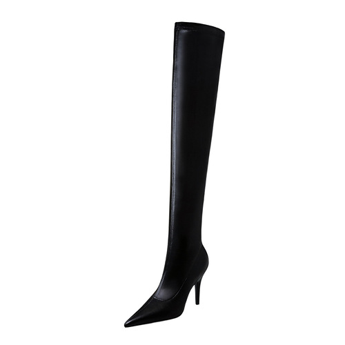 9822-3 European and American style fashion sexy nightclub slim high-heeled pointed toe pedicure slim leg over-the-knee boots for women