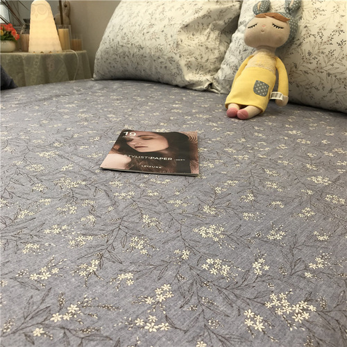 Begonia red small floral four-piece set pure cotton simple Korean style small fresh bedding quilt cover sheets