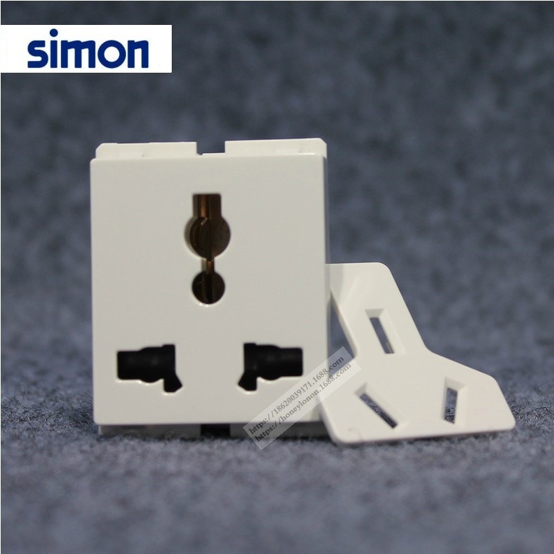西蒙 Simon 52系列 1/2两极带接地插座功能件（多功能三孔）N801