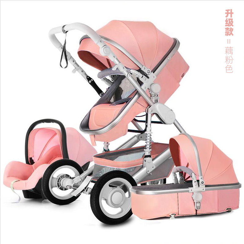 高景观婴儿推车可坐可躺双向四轮避震折叠新生儿宝宝多功能二合一