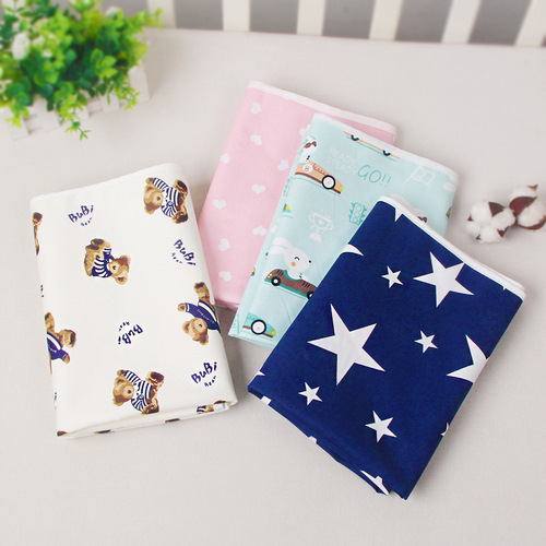 Breathable diaper pad for infants and young children, three-layer composite waterproof aunt pad, menstrual mattress, washable printed leak-proof pet pad