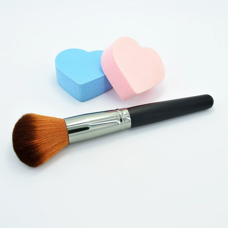Мужной макияж brush запуск Large Black Wooden Handle Single Cosmetic Tool Powder Rouge Brush Telescopic Brush