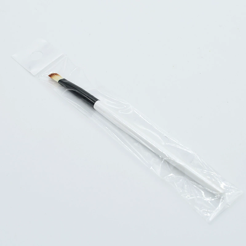 Eyebrow Cream Brush (Minaqi) — Angled Synthetic Bristles, 12.5 cm, Bulk OPP Pack