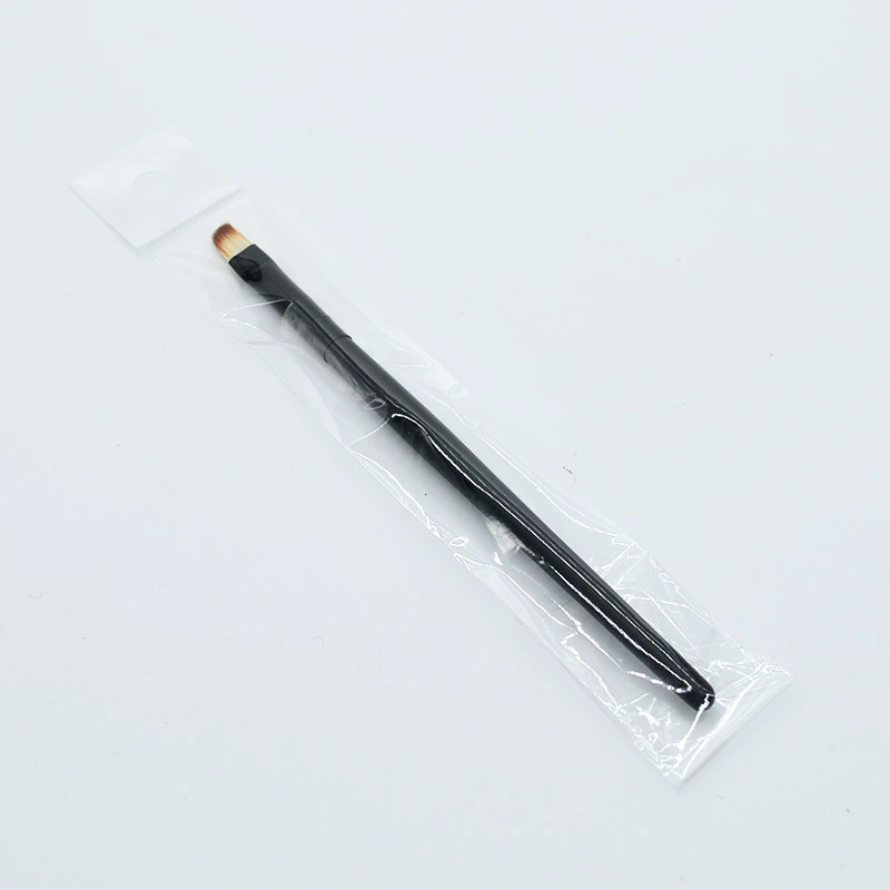 Eyebrow Cream Brush (Minaqi) — Angled Synthetic Bristles, 12.5 cm, Bulk OPP Pack