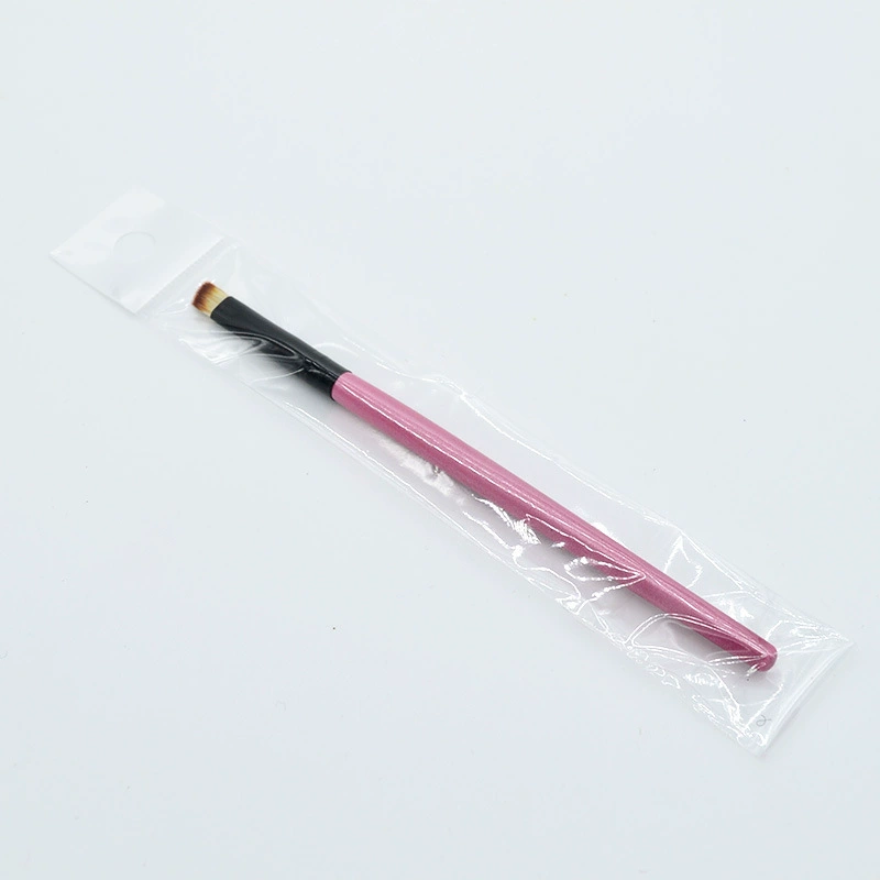 Eyebrow Cream Brush (Minaqi) — Angled Synthetic Bristles, 12.5 cm, Bulk OPP Pack