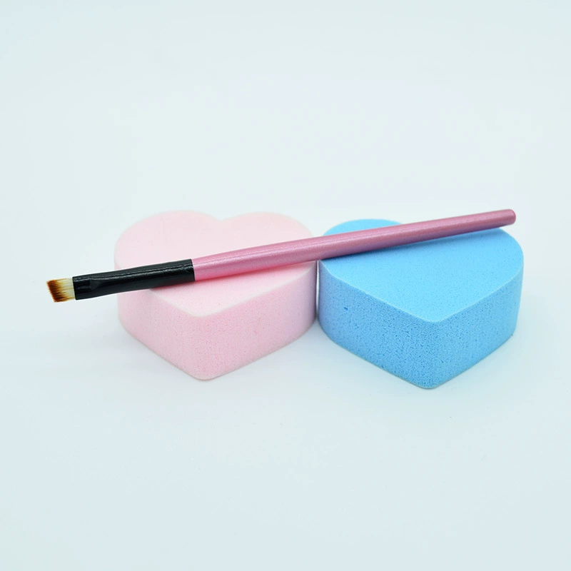 Eyebrow Cream Brush (Minaqi) — Angled Synthetic Bristles, 12.5 cm, Bulk OPP Pack