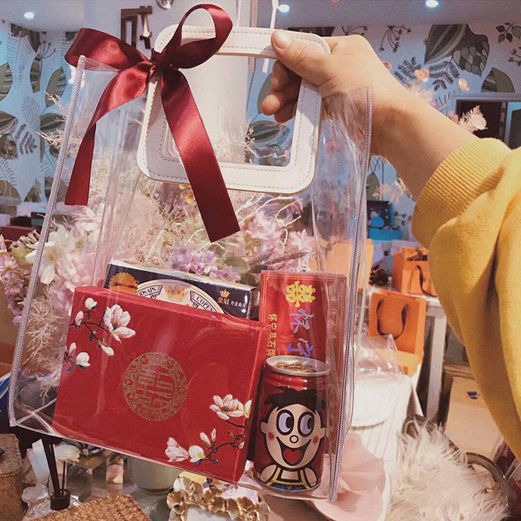 Bolso de PVC ins estilo bolsa de regalo flores ramo kindergarten graduación mano regalo Día DE LOS NIÑOS bolsa de regalo