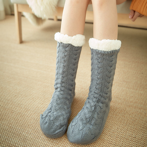 Autumn and winter socks, women's velvet floor socks, home slippers socks, confinement socks, leg covers, sleep carpet socks, snow socks